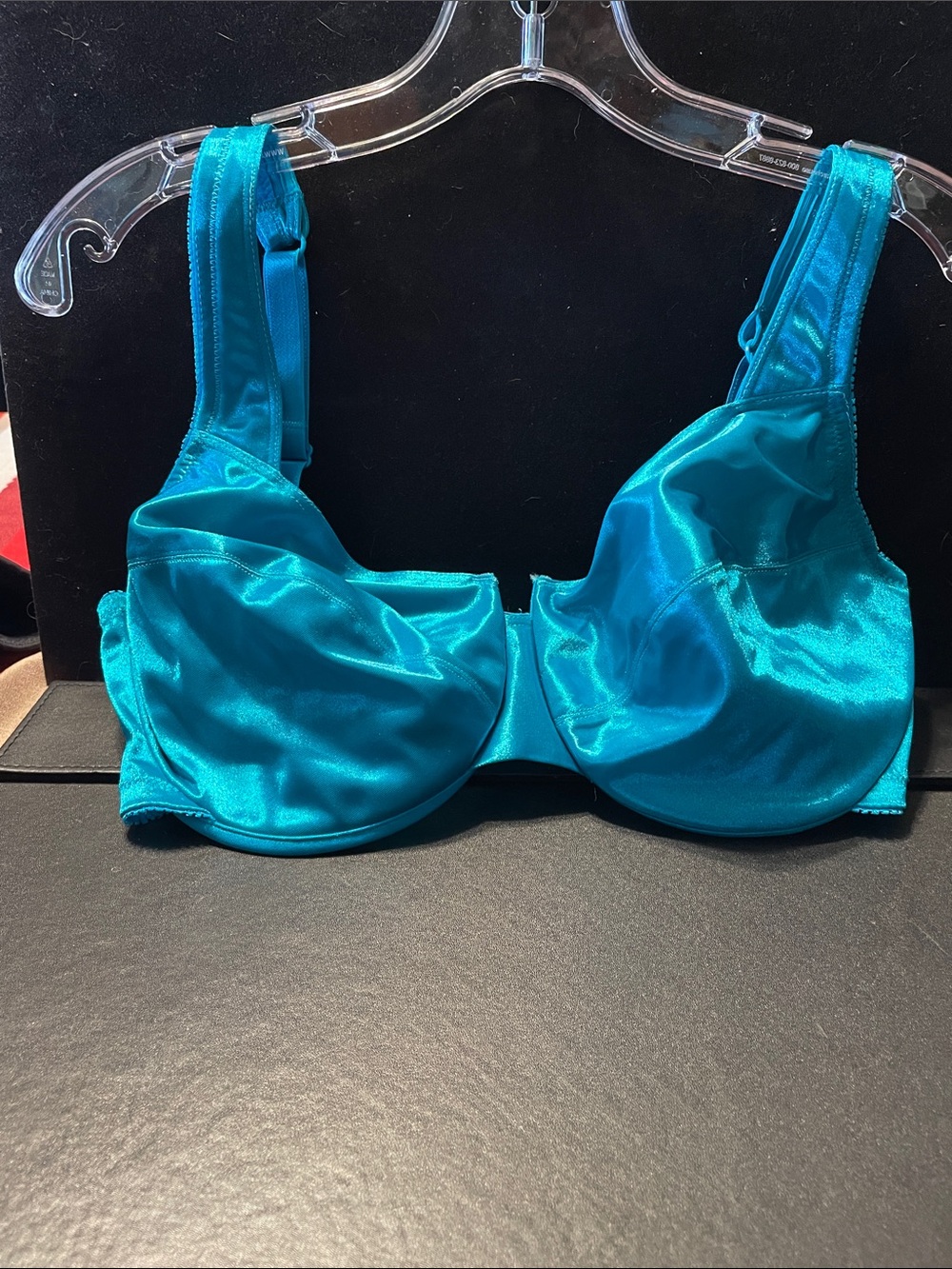 Lane Bryant Shiny Teal Satin Underwire Bra